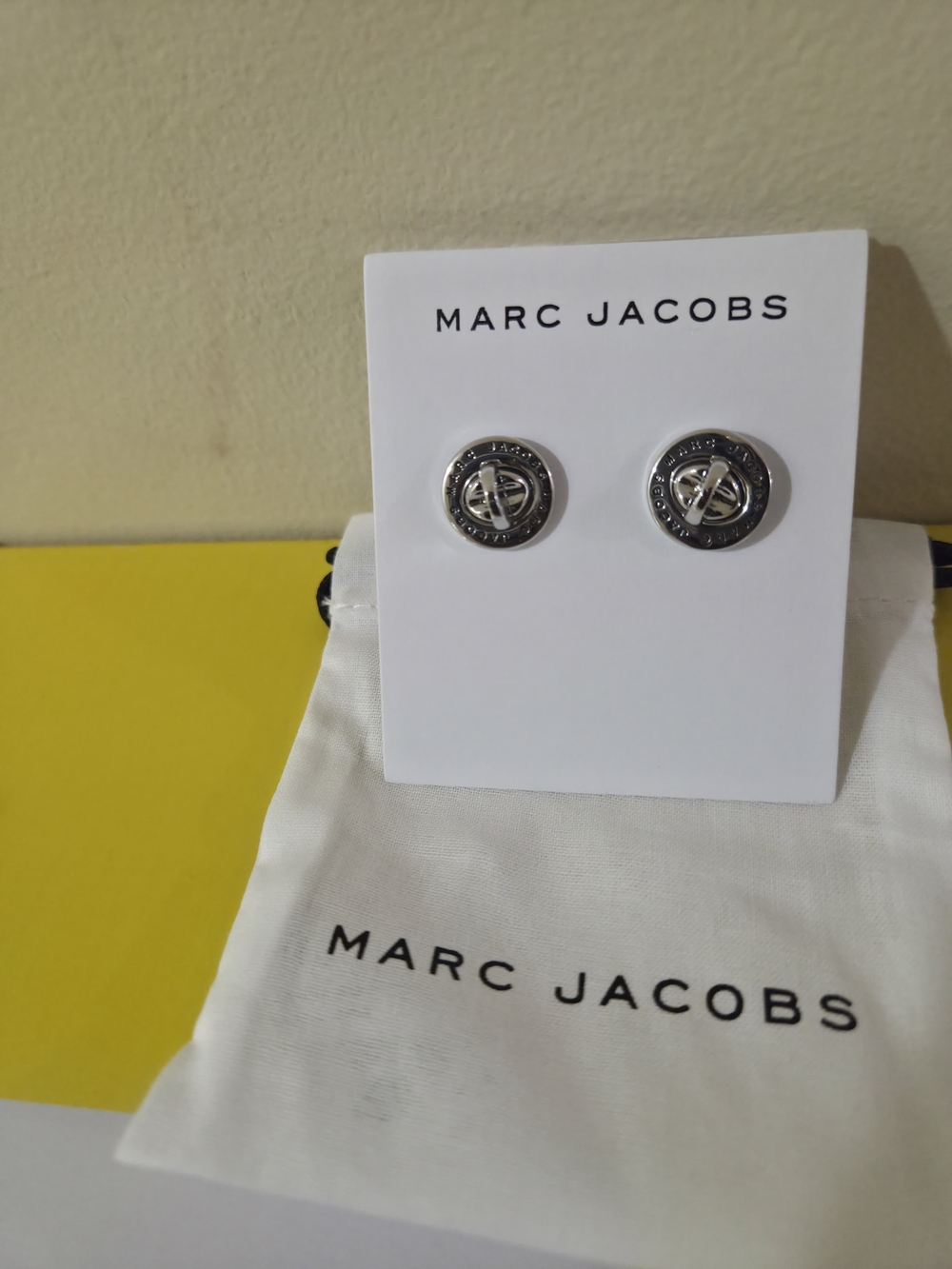 Marc Jacobs Women's Silver Turnlock Earrings